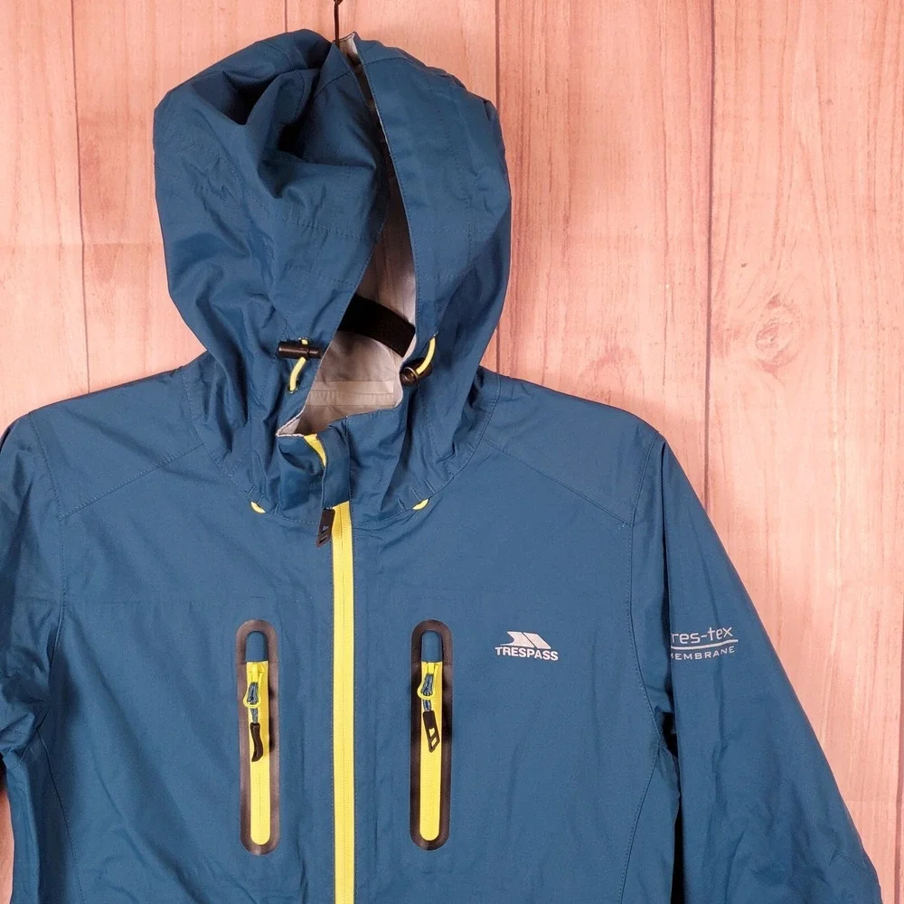 Trespass Radium TP100 Mens Jacket Sz XS Full Zip Waterproof Lightweight